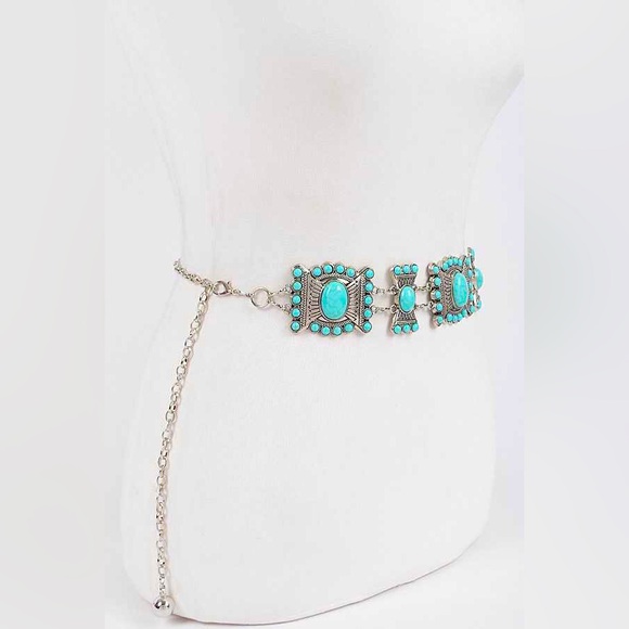 Turquoise Western Concho Statement Belt main image 5
